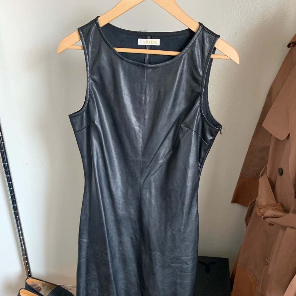 leather black dress